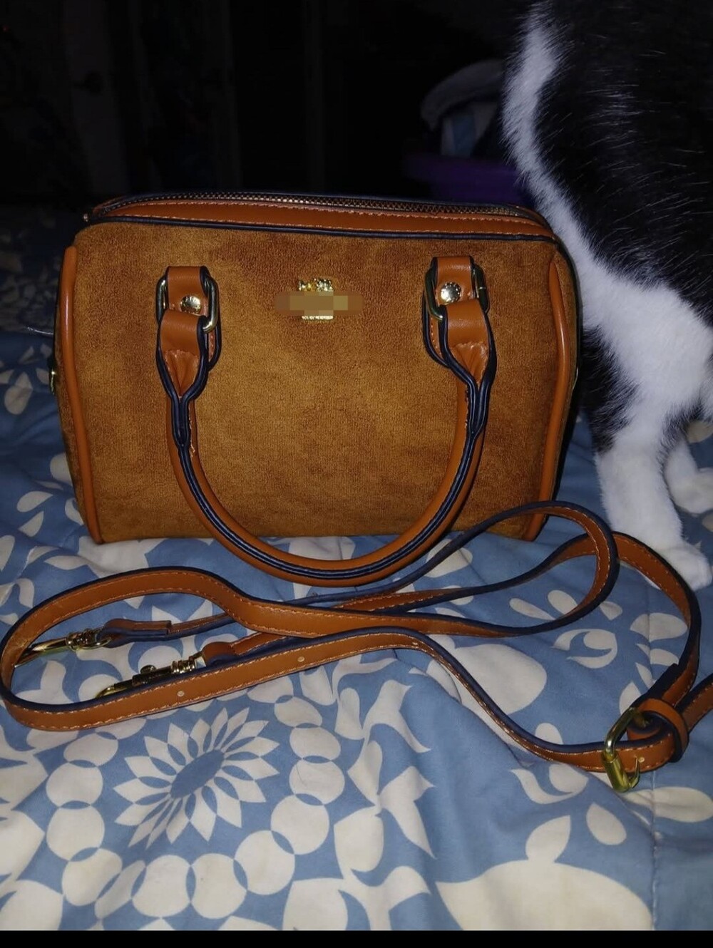 Suede Tan Satchel